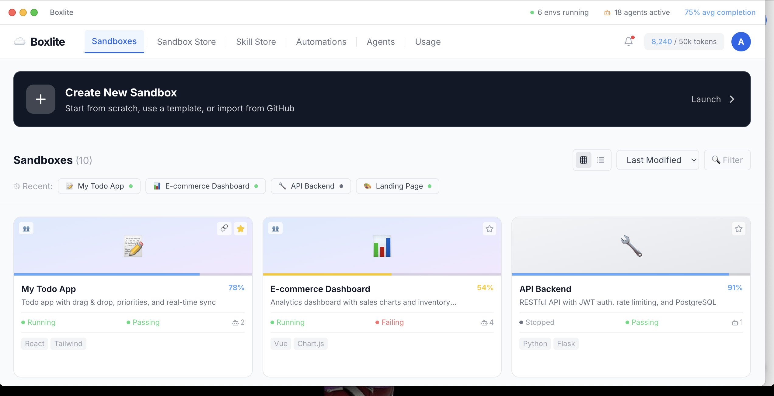 Agent Dashboard